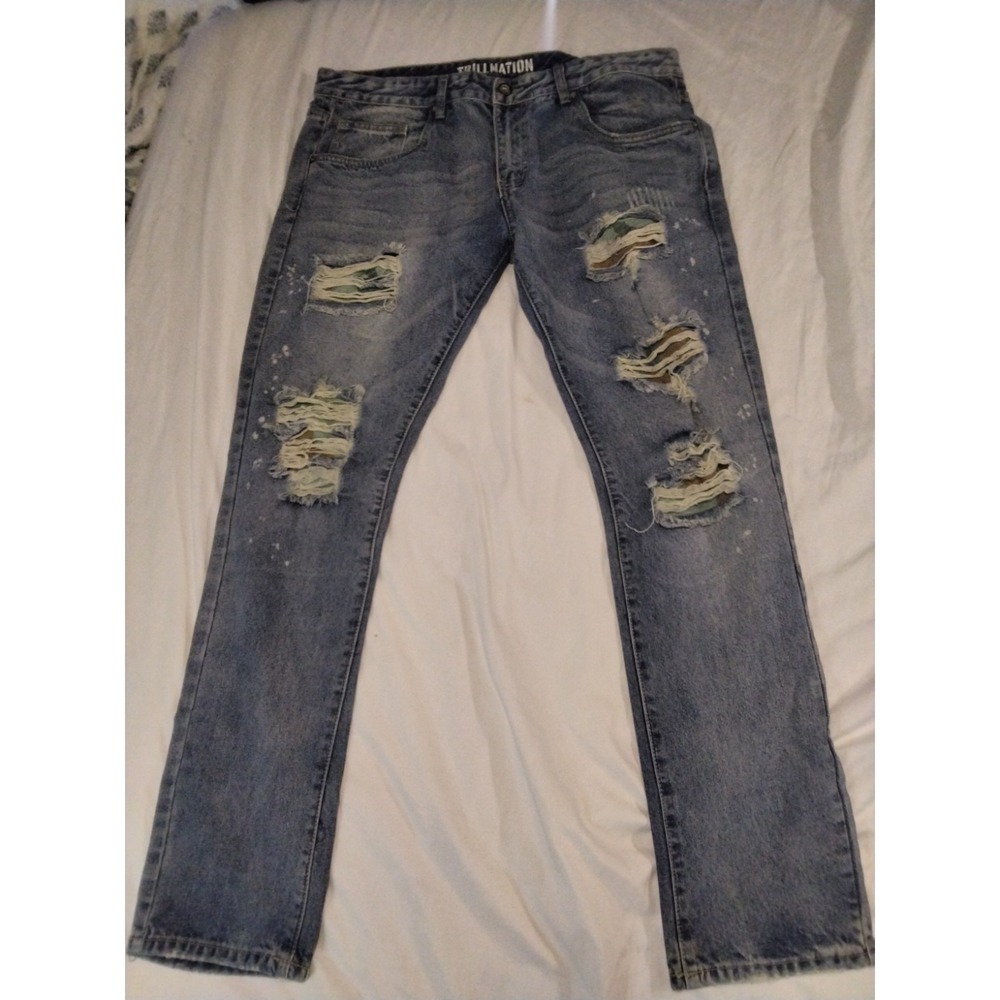 Trill nation Jeans Distressed size 38 jeans blue